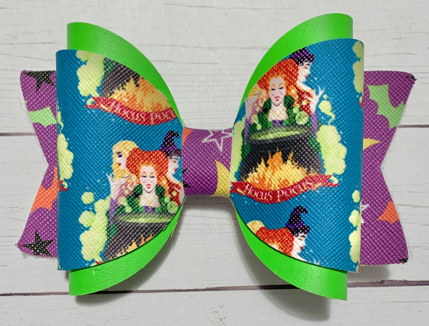 Halloween Hocus Pocus Sanderson Sisters Witches Hair Bow Clip